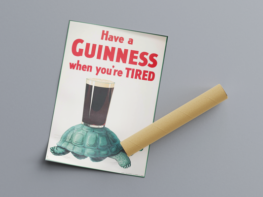 Authentic vintage Guinness advert - "Have a Guinness when you're tired"