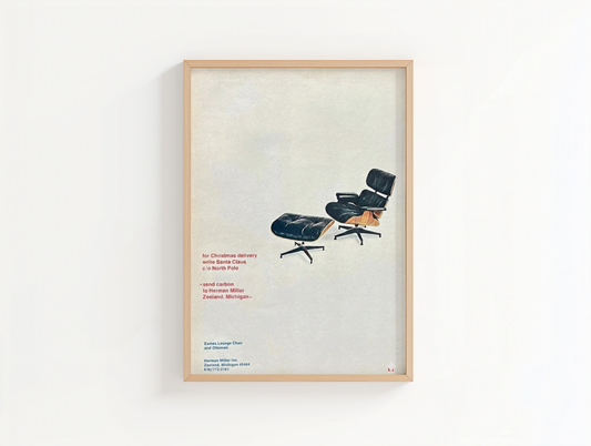 1969 Herman Miller Eames Lounge Chair & Ottoman Advert Vintage
