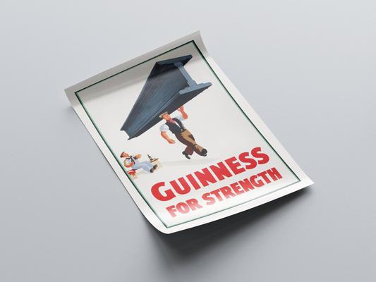 Authentic vintage Guiness advert - "Guinness for strength"