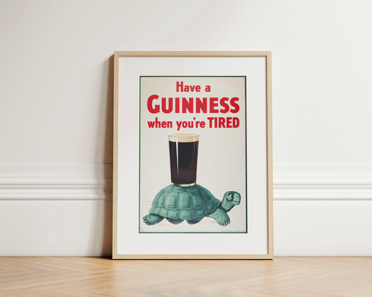 Authentic vintage Guinness advert - "Have a Guinness when you're tired"