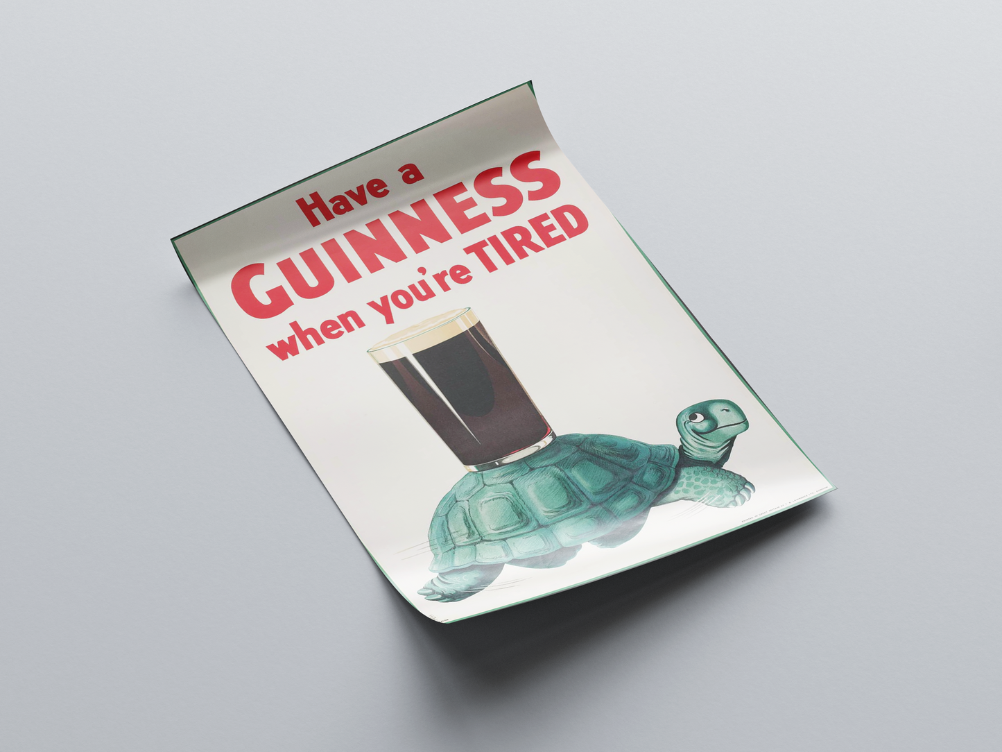 Authentic vintage Guinness advert - "Have a Guinness when you're tired"