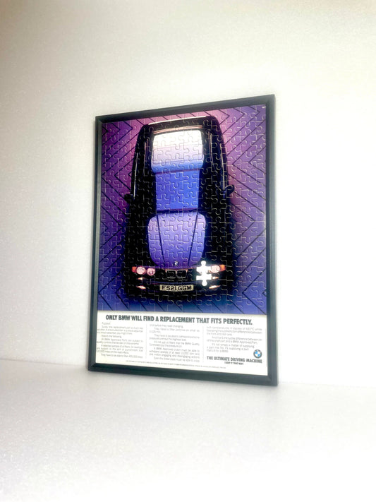 Superrare 1980s BMW advert - "Only bmw will find a replacement that fits perfectly" (Kopia)