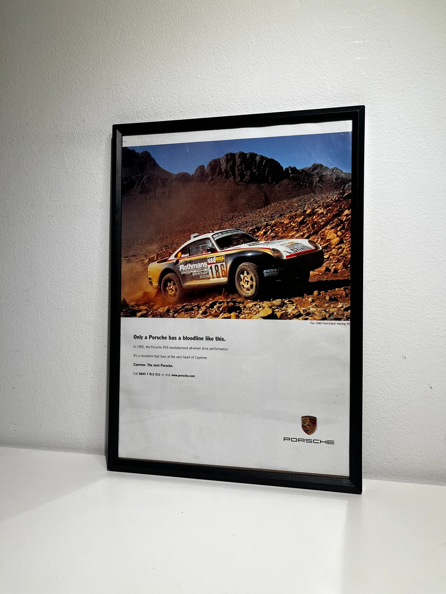 Superrare 1980s Porsche advert - "Only a Porsche has a bloodline like this"